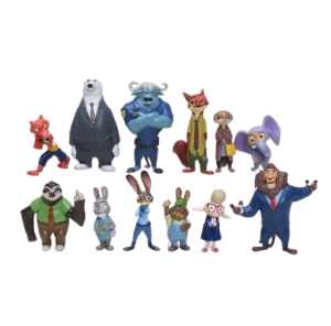 Duży Komplet 12 Figurek Postaci Z Bajki Zwierzogród