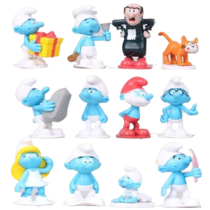 Komplet 12 Kolorowych Figurek Z Ulubionej Bajki Smerfy