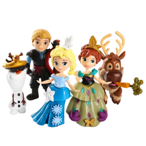 Figurkai Bajkowe Frozen Elza I Przyjaciele 5 Sztuk