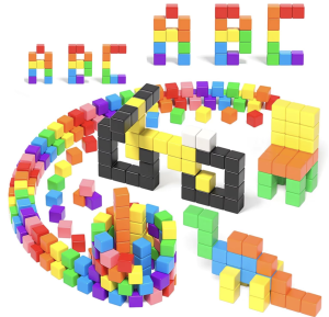 Klocki Edukacyjne Magnetyczne 90 Sztuk Kolorowe Sensoryczne