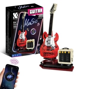 Komplet Klocków Gitara Z Głośnikiem Bluetooth 500 Elementów