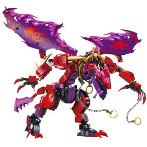 Komplet Klocków Smok Ninjago Fioletowy Dragon 706 Elementów