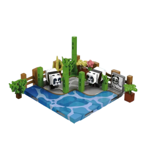 Komplet Klocków Magnetycznych Minecraft Panda Park