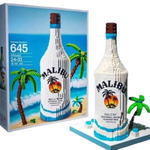 Klocki Kolekcjonerskie Butelka Malibu – Zestaw dla Dorosłych i Dzieci