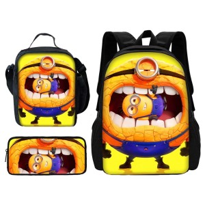Zestaw Szkolny 3w1 Gru i Minionki Plecak Lunchbox i Piórnik