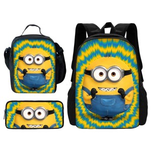 Zestaw Szkolny 3w1 Gru i Minionki Plecak Lunchbox i Piórnik