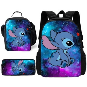 Zestaw Szkolny 3w1 Lilo i Stitch Plecak Lunchbox i Piórnik