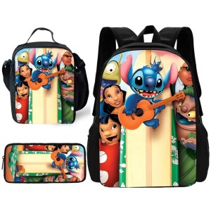 Zestaw Szkolny 3w1 Lilo i Stitch Plecak Lunchbox i Piórnik