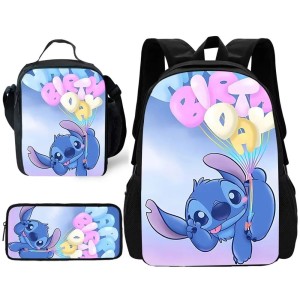 Zestaw Szkolny 3w1 Lilo i Stitch Plecak Lunchbox i Piórnik