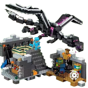 Duży zestaw klocków MyWorld – Minecraft Portal Kresu ze smokiem