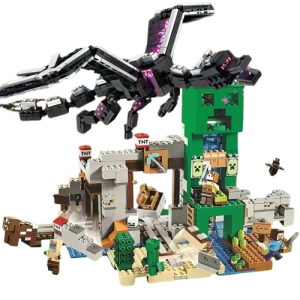 Duży zestaw klocków MyWorld – Minecraft Kopalnia Creeperów ze smokiem