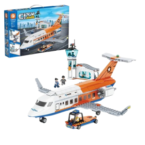 Klocki CITY – 3 w 1 samolot pasażerski, zestaw 697 elementów