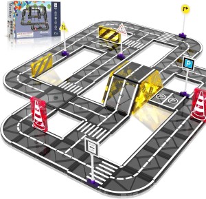 Magnetyczne klocki konstrukcyjne – płytki ulice, droga zestaw