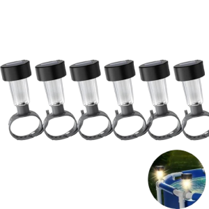 Lampki LED solarne do basenu – zestaw 6 sztuk