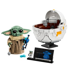 Zestaw klocków Star Wars – Grogu (Baby Yoda) w wózku 1048 sztuk