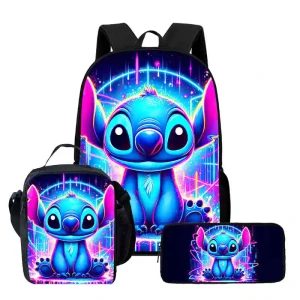 Zestaw szkolny Disney Stitch – plecak + piórnik + torebka 3 szt.