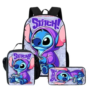 Zestaw szkolny Disney Stitch – plecak + piórnik + torebka 3 szt.