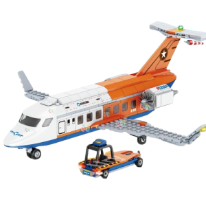 Klocki City – lotnisko z samolotem i figurkami, zestaw 697 elementów